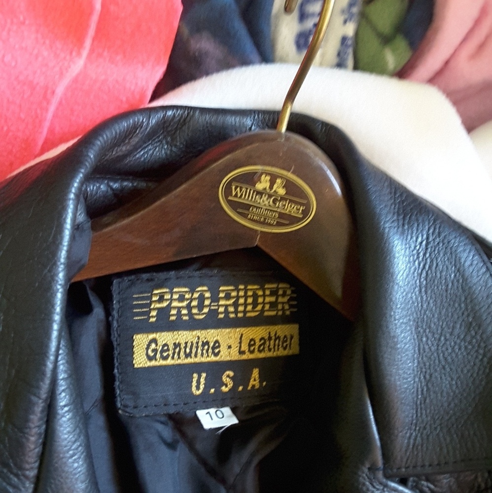 A leather riding jacket